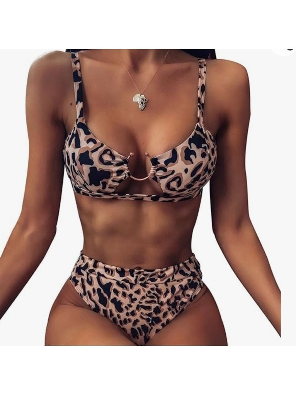 EJsoyo Women Bikini Sexy Print Swimsuit NWT Size L  12-14